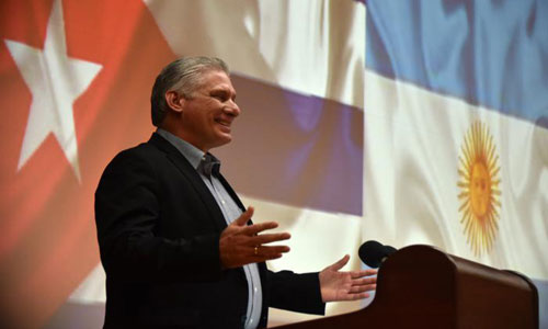 Speech by  President Miguel Mario Díaz-Canel Bermúdez,  during a solidarity with Cuba event in Argentina, December 9, 2019