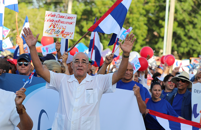 May Day Parade in Las Tunas.