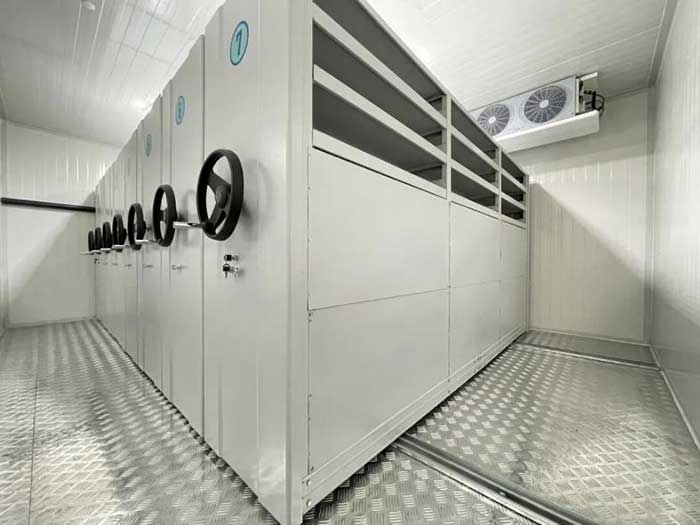 Cabinets in a cold storage for seeds at the National Wild Plant Germplasm Resource Center for Chenshan Botanical Garden.